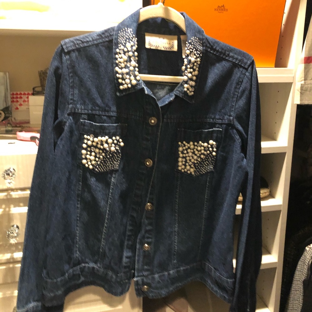 Fun embellished denim jacket